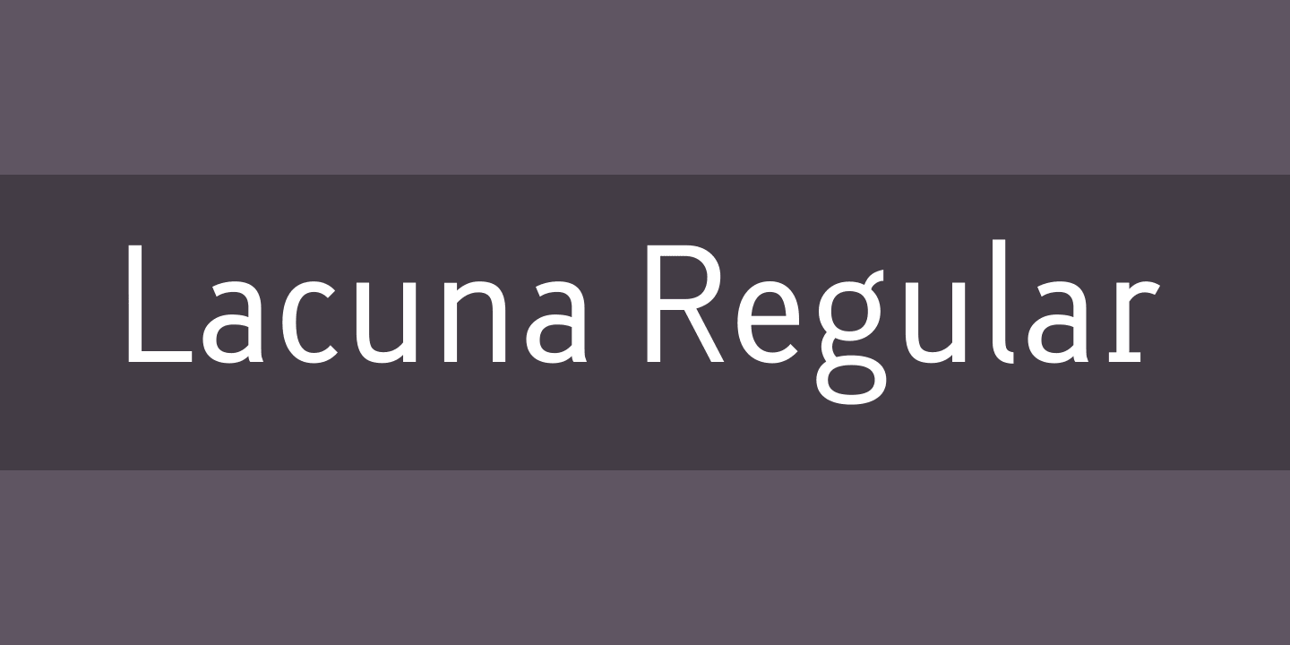 Пример шрифта Lacuna Regular